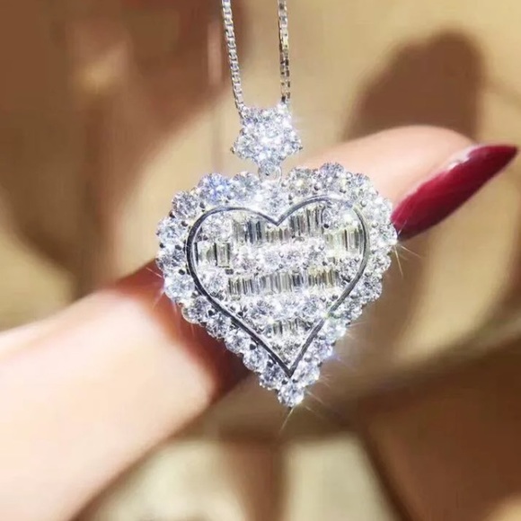 Sterling Silver Heart Necklace - Picture 4 of 6